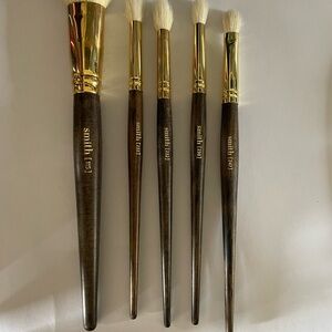 SMITH Brush Set with Gold and Dark Wood